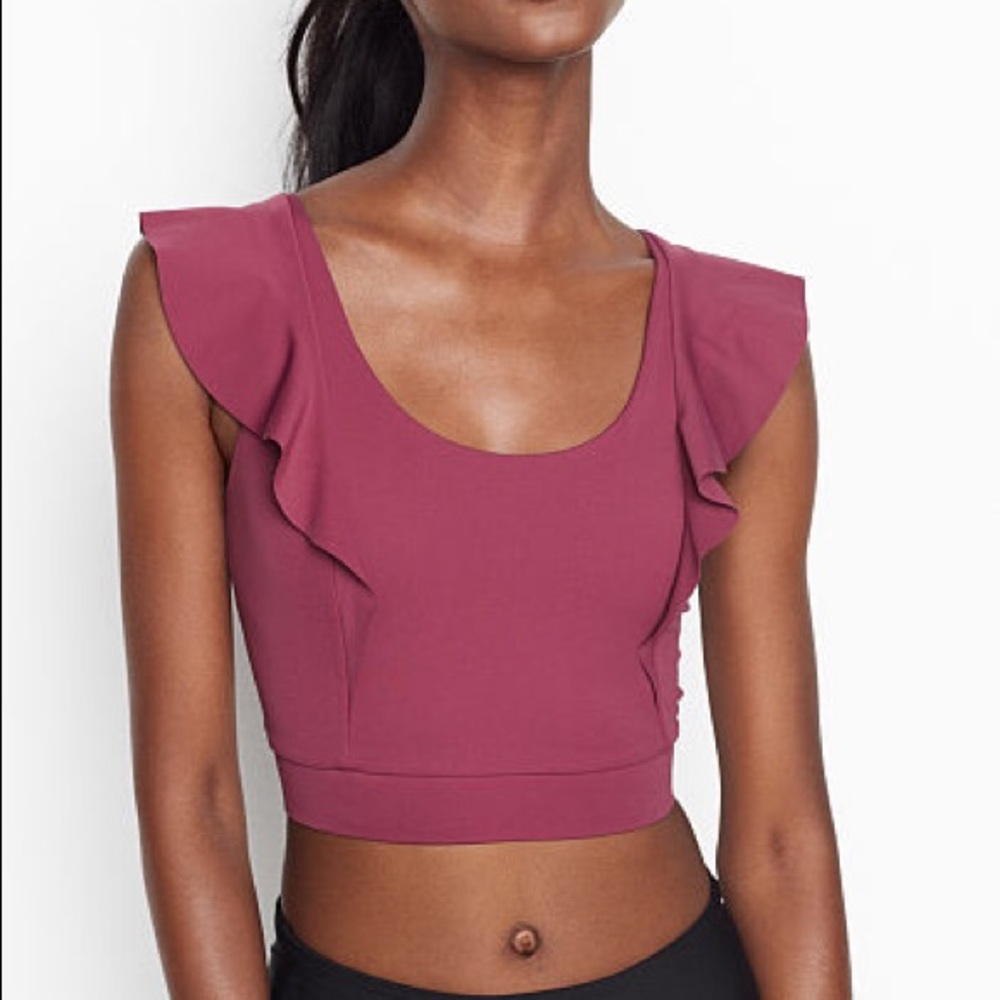 VS ruffled crop top
